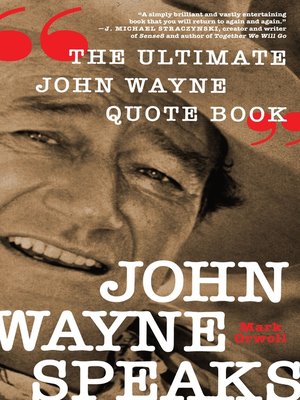 cover image of John Wayne Speaks
